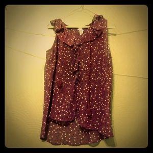 Star high low v cute shirt